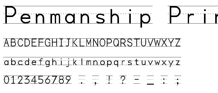 Penmanship Print font